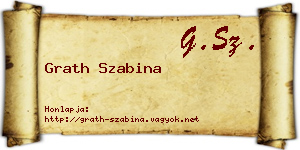 Grath Szabina névjegykártya