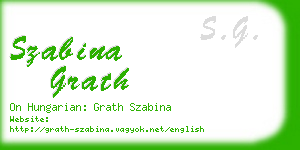 szabina grath business card
